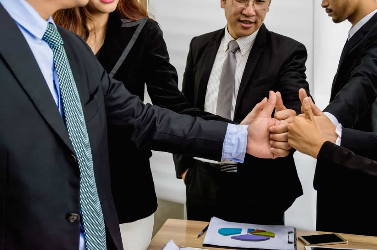 man showing good sign