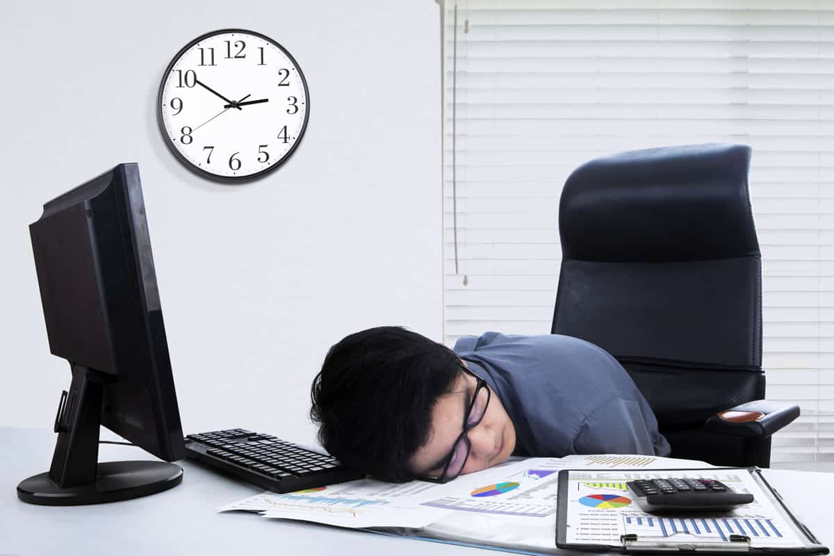 man stress at work